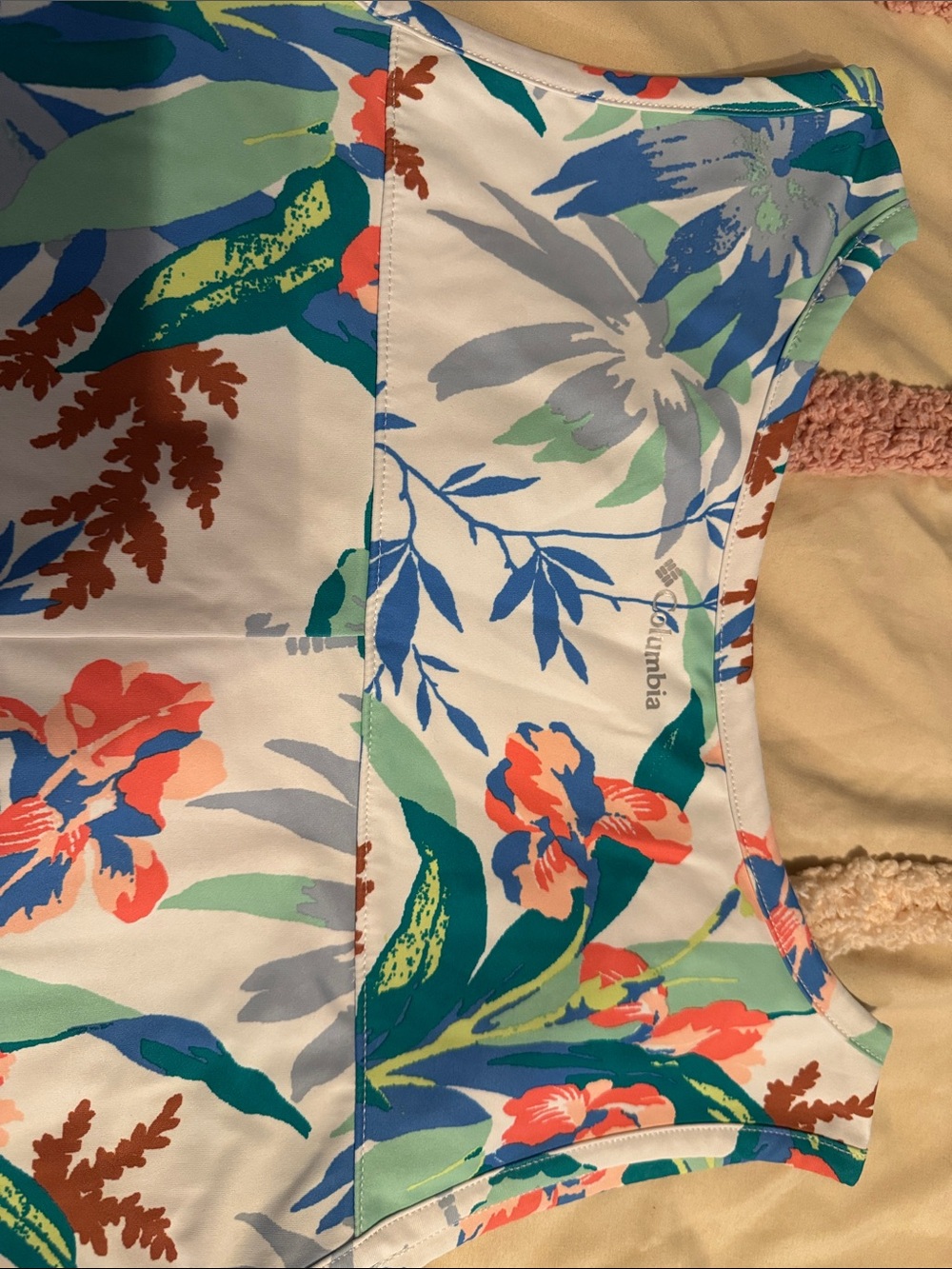 Columbia Floral Sun Dress in White with Tropical Print - Picture 4 of 8